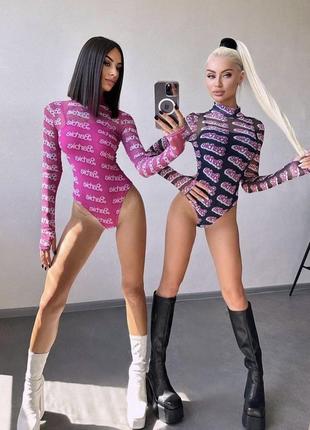 Боді з принтом barbie