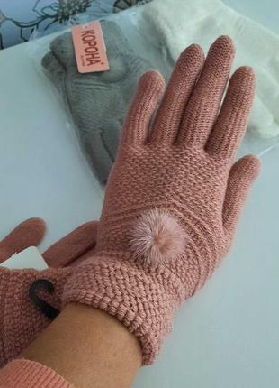 Однотонні рукавички