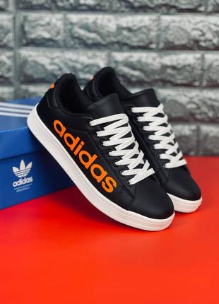 Мужские кроссовки adidas черные кожаные кроссовки адидас