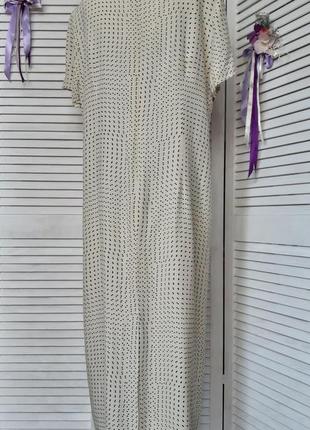 Брендовое платье миди в мелкий горошек большого размера винтаж michael kors4 фото