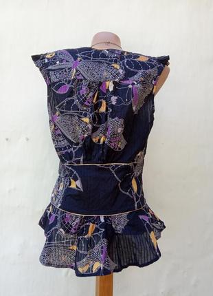 Легка легка красива 💯 котонові блуза, топ laik jeans принт метелик.6 фото