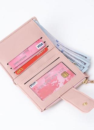 Жіночий гаманець baellery маленький міні червоний рожевий7 фото