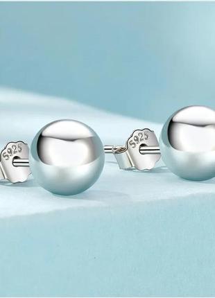 Срібні сережки кульчики, 10 мм