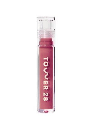 Зволожуючий блиск для губ tower 28 shineon milky lip jelly відтінок sesame 3.9 мл