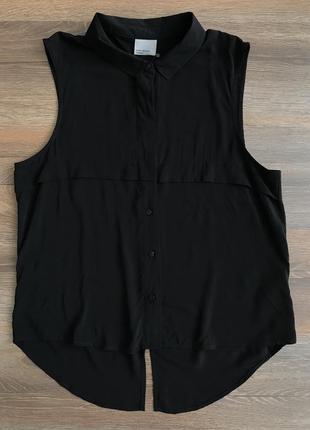 Шифонова блуза без рукавів сорочка
