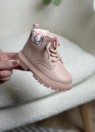 Демисезонные ботиночки для девочек на флисе 21-301 фото