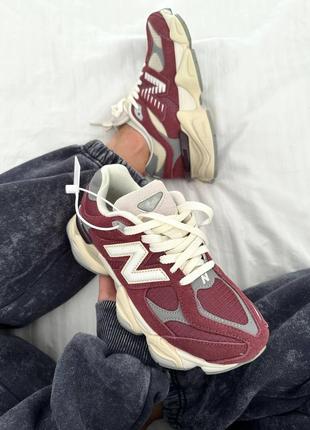 Кроссовки new balance 9060 “washed burgundy” premium5 фото