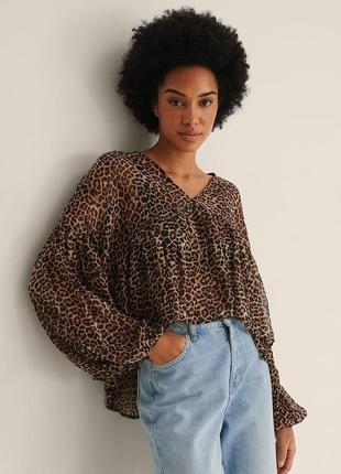 Леопардова блуза na-kd