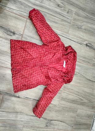 Весняна куртка на дівчинку яскраво червона , р.92. бренд name it. на 2- 3 рочки
