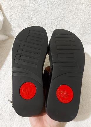 Босоножки сандали fitflop 40p черные кожа5 фото