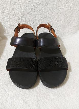 Босоножки сандали fitflop 40p черные кожа