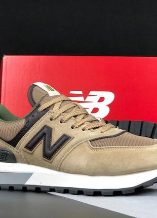 Р. 43,44 кросівки new balance 574 classic пісочно/чорні ks 12053