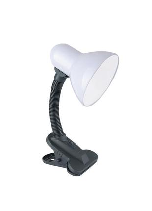 Лампа настільна з кліпсою lebron l-tl-clip, e27, 40w, біла2 фото