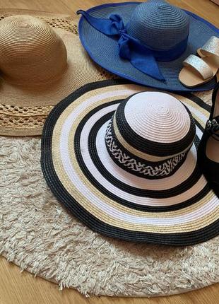 Шляпа, пляжная шляпа с люрексом8 фото