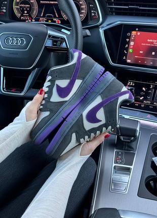 Женские кроссовки найк nike sb dunk low x otomo katsuhiro grey purple6 фото