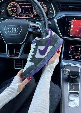 Женские кроссовки найк nike sb dunk low x otomo katsuhiro grey purple5 фото