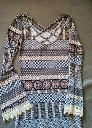 Жіноче стрейчевое сукні з візерунками flirt ultra сша, нове, розмір м1 фото