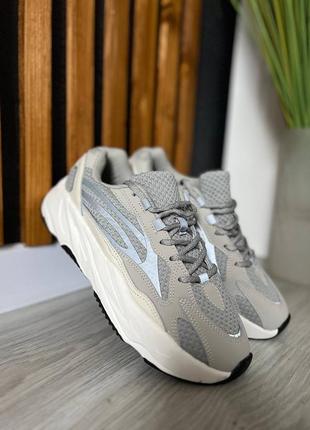 Кроссовки мужские adidas yeezy boost 700 v2 static light grey