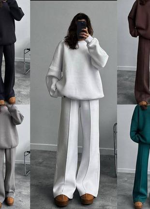 Чрезвычайно теплый и удобный костюмчик на флисе белый, мягко, серый, черный, бутылка