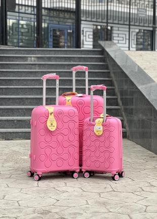 Качественный чемодан из полипропилен,модель 376,прорезиненный,надежная,колеса 360,кодовый замок,туреченя4 фото