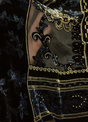 Роскошный шарф натуральный шелк бархат