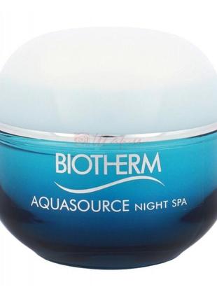 Нічний зволожувальний бальзам для обличчя biotherm aquasource night spa, 1 ml.тестер.1 фото