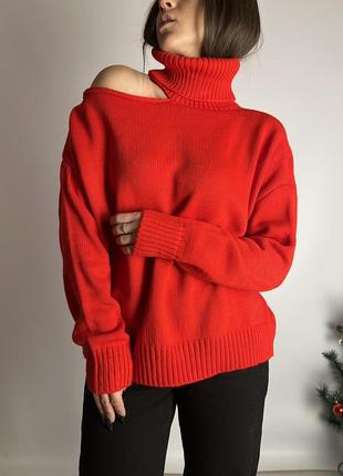 Есть наляжка свитер с открытым плечом6 фото