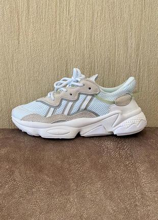 Класні кросівки adidas ozweego white beige reflective білі унісекс 36-45 р1 фото