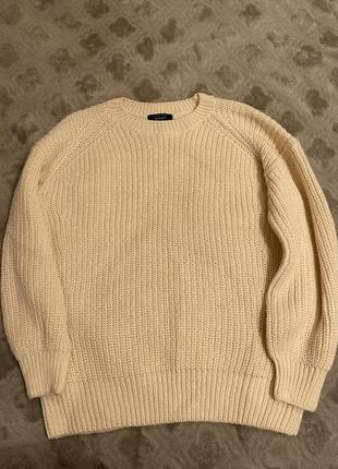 Вязанные свитер джемпер молочный milk jumper knit5 фото