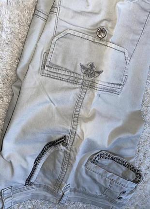 Світло сірі штани штани джоггеры бренд mos mosh jeans8 фото