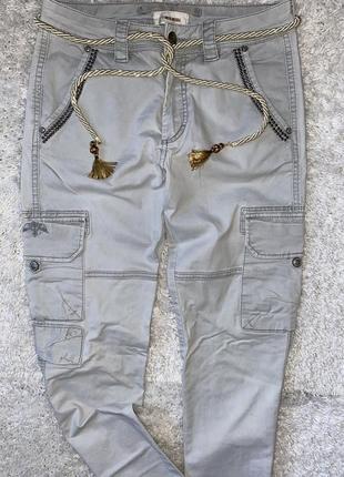 Світло сірі штани штани джоггеры бренд mos mosh jeans7 фото
