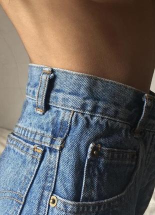Шорты джинсовые короткие базовые высокая талия 100% коттон4 фото