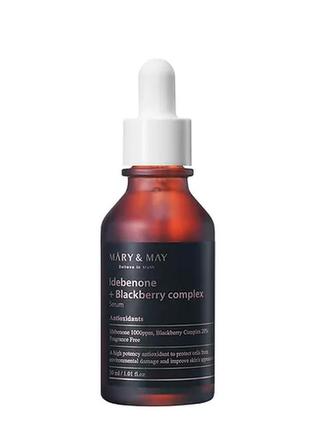 Сироватка з ідебеноном mary&may - idebenone + blackberry complex serum - 30ml