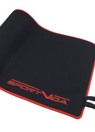 Коврик (мат) для йоги та фітнесу sportvida neopren 6 мм sv-hk0037 black