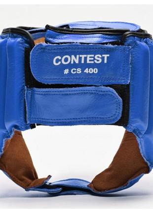 Боксерский шлем для соревнований leone contest blue s6 фото
