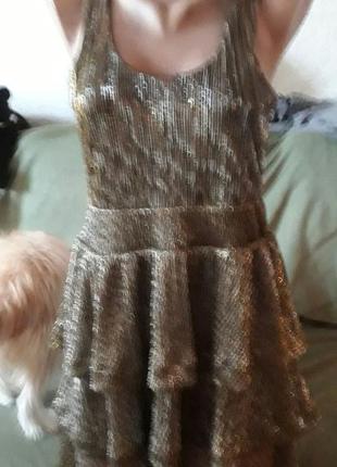 Платье блеск h&m.блестящее платье сарафан . размер 44-46. без дефектов