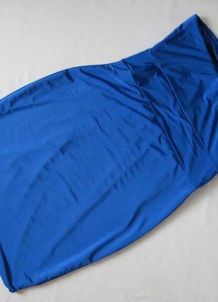 Яскраве синє плаття бюстьє спідниця тюльпан6 фото