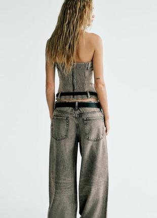 Zara жіночий джинсовий топ4 фото