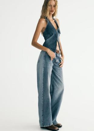 Zara женский джинсовый топ5 фото