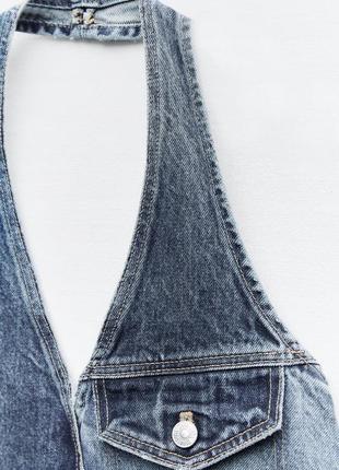 Zara женский джинсовый топ8 фото