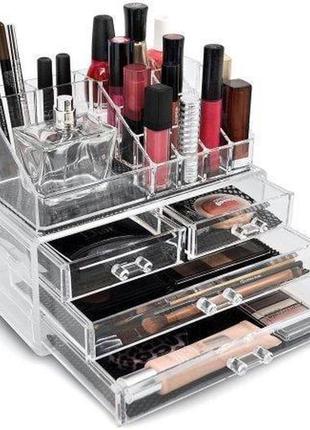 Органайзер (бокс) для косметики cosmetic storage box (акриловый)5 фото