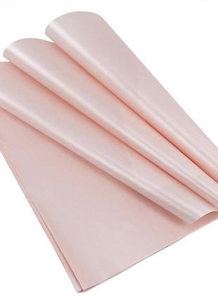 Папер тіш'ю перловий рожевий 70 см х 50 см (упаковка 20 шт.)2 фото