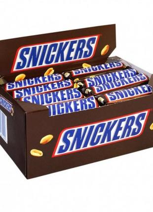 Упаковка батончиков snickers 50г (40шт)1 фото