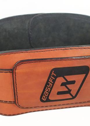 Пояс атлетичний easyfit training belt (коричневий) l