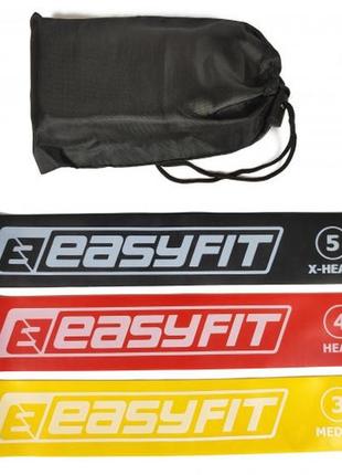 Резинки для фітнесу easyfit набір 3 шт 10-20 кг mix ef-1812