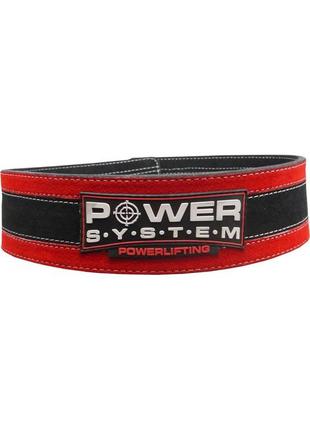 Пояс для важкої атлетики power system stronglift ps-3840 black/red s/m3 фото