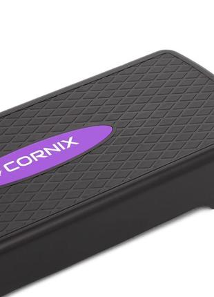 Степ-платформа 2-ступінчаста cornix 68 х 28 х 10-15 см xr-0188 black/purple4 фото