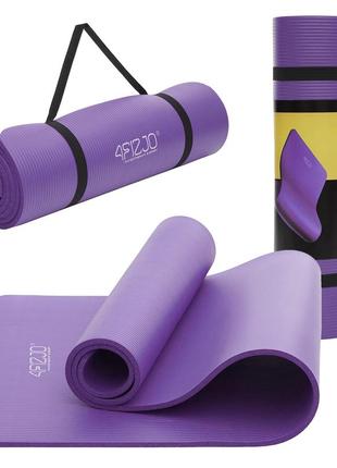 Килимок (мат) спортивний 4fizjo nbr 180 x 60 x 1 см для йоги та фітнесу 4fj0016 violet