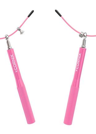 Скакалка швидкісна для кросфіту cornix speed rope xr-0155 pink2 фото