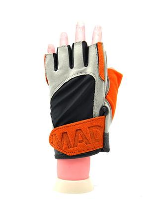 Рукавички для фітнесу madmax mfg-850 crazy grey/orange xl2 фото